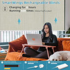 SmartWings Motorized Smart Blinds with Remote, Custom Automatic 100% Blackout Roller Shade Compatible with Alexa/Homekit/Google, Electric Smart Blinds for Indoor Windows, Vigor Cream