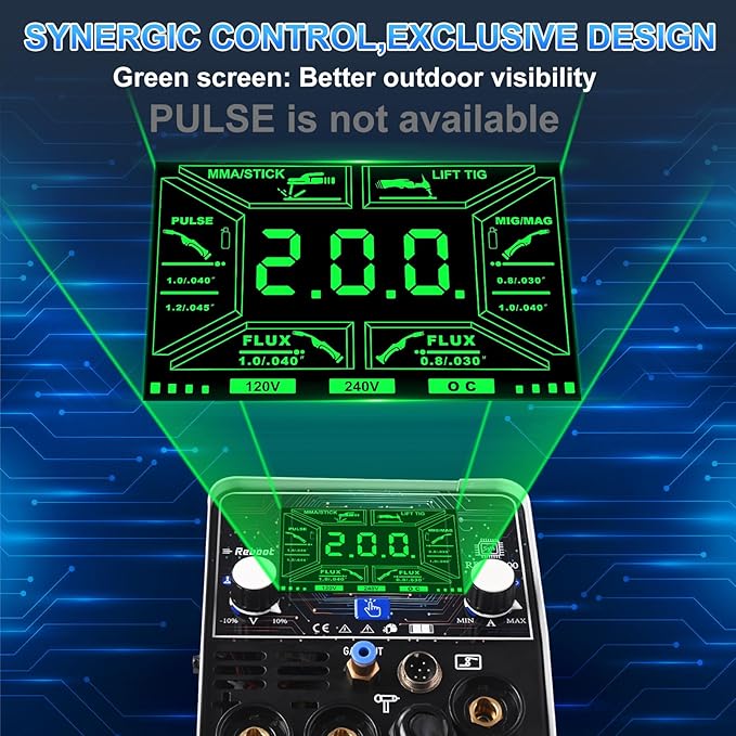Reboot RBM2000 5-in-1 Welder 120V/240V with Spool Gun - 2025 Upgrade Complete Kit for Aluminum Welding, Steel, Metal Finishing, MIG, Flux Core, Lift TIG, Stick Welding Machine