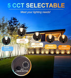 [6 Pack] CLOUDY BAY 9W Well Lights Landscape LED In Ground Outdoor,Shielded Top,Low Voltage 12-24V AC/DC,Waterproof Aluminum Uplights,2700K/3000K/3500K/4000K/5000K,Transformer Excluded