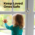 Window Locks, 10 Pack for Vertical and Horizontal Windows, Adjustable Aluminum Stoppers, Window Security, No-Drill Install, Requires 28-36mm Clearance