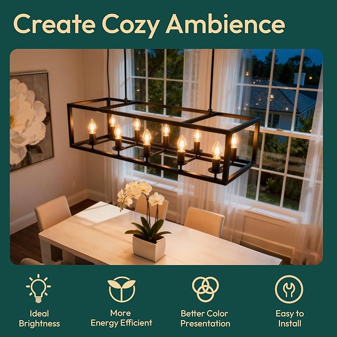 ALAMPEVER E26 LED Bulb 60 Watt, B11 Chandelier Light Bulbs, 2700K Soft White Candelabra LED Bulbs, 24 Pack Candle Light Bulbs