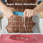 JOYMOOP Waffle Weave Cleaning Cloth, Reusable Absorbent Microfiber Cleaning Cloths, Lint Free Microfiber Dish Towels 5 Pack, Mixed Color, 11.8×15.7inch