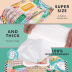 6 Packs Surface Cleaning Wipes Bleach Free, Thick & Large Dispose, All-Purpose Cleaner for Bathroom, Kitchen, Office, 600 Count Soft Flow, Biodegradable, Citrus Scent