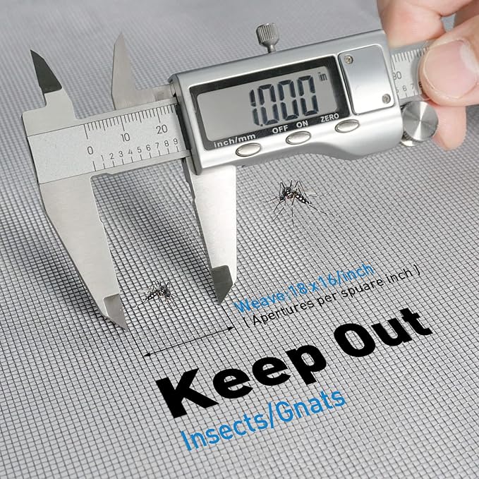 Window Screen Replacement Kit, 36"W × 90"L Durable Polyester Adjustable Screen Mesh with Retainer Spline (32ft) for DIY Project Window Screen Door Screen Replacement & Repair, Black