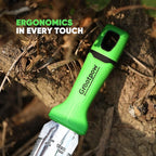 Grootpow GK01 Hori Hori Garden Knife, Full Tang Gardening Knife with 7.1" Stainless Steel Double-Edged Blade, Heavy Duty Gardening Hand Tool for Weeding and Gardening with Oxford Sheath - in Gift Box