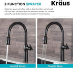 KRAUS KPF-1682ORB Sellette Single Handle Pull-Down Kitchen Faucet, Oil Rubbed Bronze