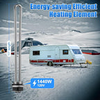 Saillong 4 Pieces RV Water Heater Elements Include 1 Anode Rod 1 Electric Heater Element 1 Dual Hex Wrench and 1 Tape Replacement Kit Compatible with Suburban RV Parts