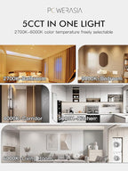 12 Pack 4 Inch Gimbal LED Recessed Lighting with Junction Box, 5CCT 2700K-6000K Selectable, 360°+90° Adjustable Directional Eyeball Light, 9W 1000LM Slim Canless Downlight - ETL and Energy Star