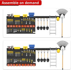 Ultrawall Black Pegboard Wall Organizer, 48X 36 inch for Garage Storage with Hooks, Storage Bins, Tool Panel Organizer, 72pcs