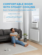 Midea 8,000 BTU Smart Inverter Air Conditioner Window Unit with Heat and Dehumidifier – Cools up to 350 Sq. Ft., Energy Star Rated, Quiet Operation, Electronic Controls, Remote Control, White