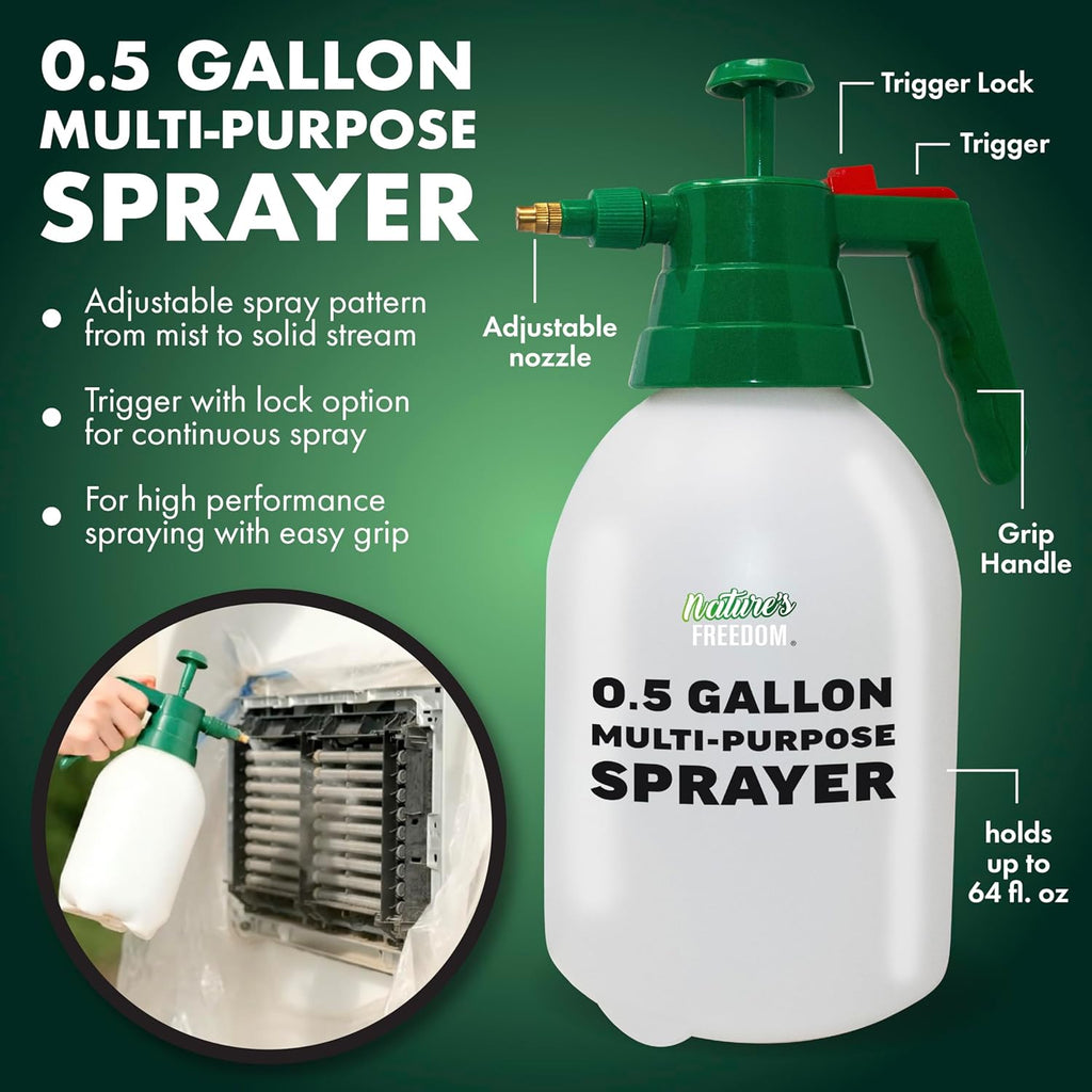 Nature's Freedom Indoor AC Coil Cleaner with Pump Sprayer - 1 Gallon