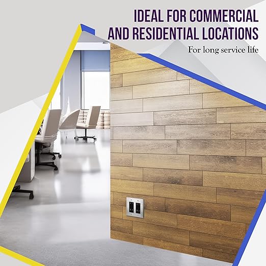 ENERLITES Black Decorator Receptacle, Standard Electrical Wall Outlet, 15A 125V, Self-Grounding, 2-Pole, 3-Wire, 5-15R, UL Listed, 61502-TR-BK, 10 Pack, Tamper Resistant