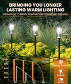 Solar Pathway Lights Outdoor,6 Pack Bright Solar Lights Outdoor,IP65 Waterproof Solar Garden Lights Solar Powered Landscape Lighting for Yard Patio Walkway Driveway Pathway (Cool White)