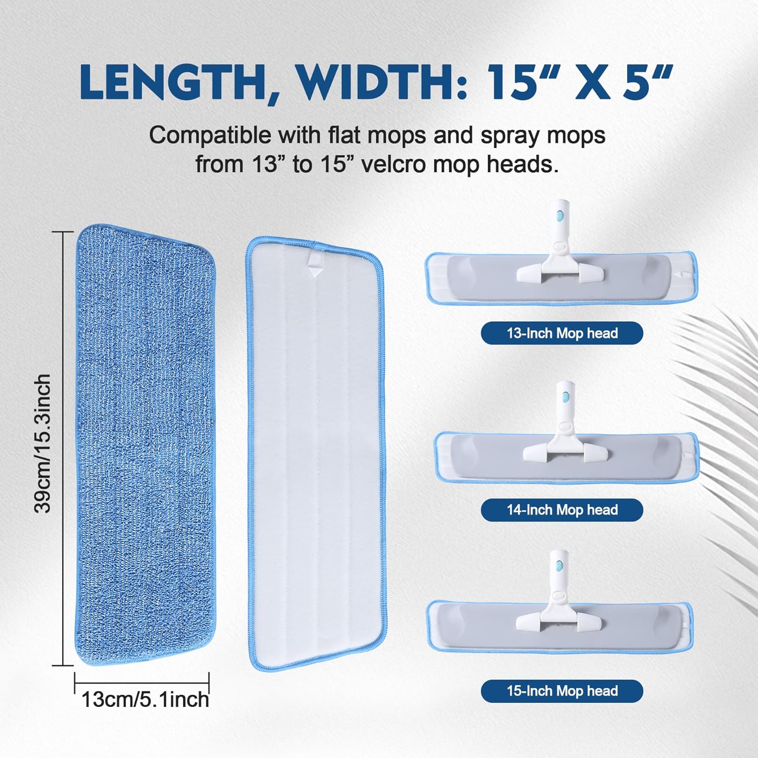 3 Pack Microfiber Mop Pads, Mop Replacement Pads Refills Floor Spray Mop Pads Wet Moping Pads Refill Reusable Pads Suitable for All Spray Mops Cleaning