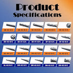 20PCS Carbide Rotary File Set 1/8" Shank Professional Carbide Burr Bits Kit for Precision Metal/Wood Carving, CNC Deburring & Jewelry Making