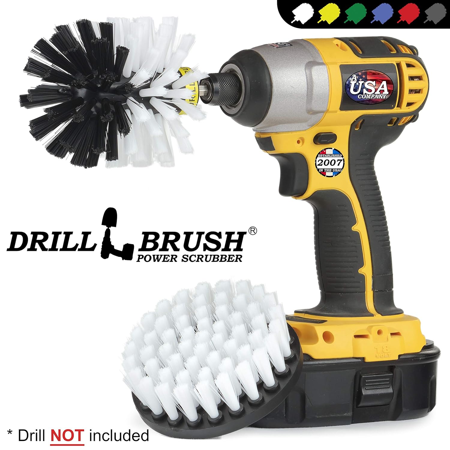 Car Cleaning Supplies - Power Drill Brushes for Cleaning - Detailing Drill Brush Set - Vehicle Carpet Drill Brush - Auto Detailing Brush Set - Upholstery Drill Brush - Home Car Cleaning Accessories