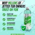 Oh Yuk Jetted Bathtub Cleaner for Jet Tubs, Whirlpools, The Most Effective Jetted Tub Cleaner, Septic Safe | Two 16 Ounce Bottles!