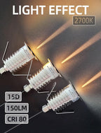 MALORY Low Voltage Deck Light 6 Packs, 2W 2700K 12V Landscape Lighting, Recessed LED Outdoor Step Stair Lights, Deck Lighting for for Outside Floor Yard (SG07-Link, 6-Pack 2700K)