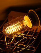 DORESshop Vintage Edison Light Bulbs, 40 Watt, Incandescent, Amber Glass, Warm White, 6 Pack