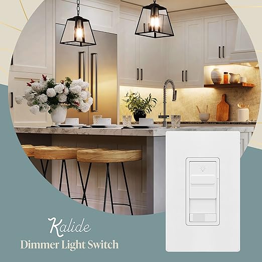 TOPGREENER Dimmer Light Switch for 200W Dimmable LED/CFL Lights, Single Pole/3-Way LED Slide Dimmer Switch,Neutral Wire Not Required,TGSDS3-W-10PCS, 10 Pack, White