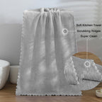 kimteny Kitchen Cloth Dish Towels, 13x28 Inches Premium Dishcloths, Super Absorbent Coral Velvet Microfiber Cleaning Cloths, Fast Drying Rags for Washing Dishes (13x28-8 Pack, Grey)