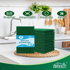 HOMEXCEL Heavy Duty Scouring Pad, 24 Pack Green Scrubbing Pads, Dish Scrubber Reusable for Cleaning, Multipurpose Scrub Pads for Household Kitchen Dishes Pots Pans & Metal Grill