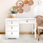 Dixie Belle Paint Company Chalk Finish Furniture Paint - Cotton (16oz) - Matte Pure White Chic Chalk Mineral DIY Furniture Paint