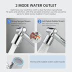 YYKBZ 1440° Rotating Sink Water Filter Faucet Extender Aerator, 2 Mode Swivel For Bathroom/Kitchen Skin Face Eye Wash,Brass Long Arm Extension For Toddlers,Multiple Adapters With 9pcs Filters