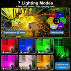 Solar Color Changing Spot Lights Outdoor Waterproof Colored RGB Solar Powered Landscape Lights for Yard 7 Lighting Modes Multicolor Solar Spotlights for Pathway Garden Outside (6 Pack)