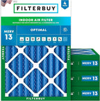 Filterbuy 18x24x4 Air Filter MERV 13 (MPR 1900) Health Defense Replacement (4-Pack), Electrostatic Pleated HVAC AC Furnace Filters, Made in USA (Actual Size: 17.50 x 23.38 x 3.63)
