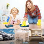 Tenare 100 Count12'' x 12'' Microfiber Cleaning Cloths Reusable Cleaning Rags Bulk Microfiber Towels Softer Highly Absorbent Washcloths for House Kitchen Car Window(Teal)