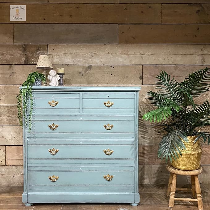 Dixie Belle Paint Company Chalk Finish Furniture Paint - Vintage Duck Egg (16oz) - Matte Light Blue Chic Chalk Mineral DIY Furniture Paint