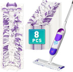 Power Mop Pads Compatible with PowerMop, Disposable Mopping Pad Refills for Cleaning, Multi-Surface Wood Floor Replacement Pads (8)