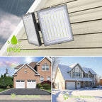 STASUN 2 Pack 400W LED Flood Lights, Mini Series Exterior Floodlights, 40000LM 6000K Daylight White IP66 Waterproof, Muti Angle Outdoor Security Lighting for Backyard, Stadium, Parking Lot, Court