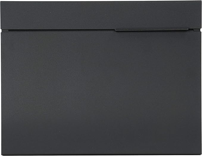 Vsons Modern Design Mailbox, Wall-Mount Mailbox Vsons Design Mitch B (Aluminum Black Powder Coated) (Black)