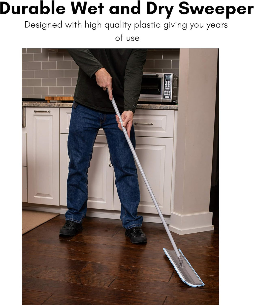 BIRDROCK HOME 23" Microfiber Dry Mop for Floor Dust Cleaning Sweeper - Rejuvenate Restorer Mops - Heavy Duty Home Set - Hardwood Tile Laminate Cleaner - Washable Removable