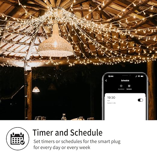 Minoston Outdoor Smart Plug, Wi-Fi Plugs Outlet with 2 Individual Control Sockets, Weather-Resistance, Work with Alexa, Google Assistant, 125V, 2.4 GHz Wireless Frequency, No Hub Required (MP24W)