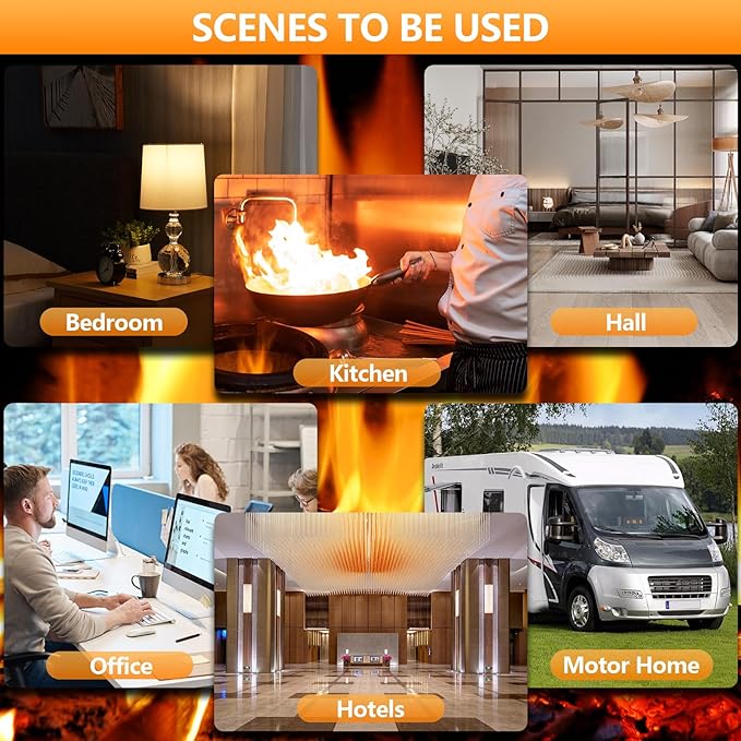 Carbon Monoxide Detectors, 3Pack 4-in-1 Natural Gas Leak Detector & Temperature/Humidity Monitor