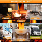 Carbon Monoxide Detectors, 3Pack 4-in-1 Natural Gas Leak Detector & Temperature/Humidity Monitor