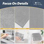 Orighty Multipurpose Wire Dishwashing Rag 12 Pcs, Upgraded Double-Layer Non-Scratch Wire Dish Cleaning Cloths, Reusable Steel Scrubber for Kitchen, Powerful Dishcloth Rag for Cookware, Grey, 7"x8"