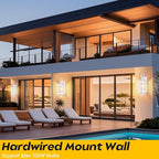 White Outdoor Wall Lantern 2-Pack, Large 18" Aluminum Exterior Wall Sconce Outdoor Porch Lights with Clear Glass, White Carriage Lights Outdoor Enclosed Bottom Outdoor Wall Light for House ETL listed