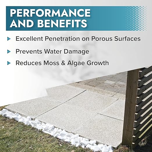 Polar Dust Proof Concrete Sealer Clear - 1.32 Gallon - Satin Finish - Concrete Sealer Outdoor & Indoor - Ideal Waterproofing for Stone & Concrete Garages, Kitchens, Factory & Warehouse Floors & Walls
