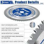 7-1/4-Inch 60-Tooth Circular Saw Blade,TCT ATB Framing Blade,20mm Bore(16mm Reduction Ring Included) for Wood Fast Cutting