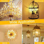 LED Candelabra Light Bulbs 40 watt Equivalent, Dimmable E12 LED Bulb, 2700K Soft White B10 Candle Bulb, Chandelier Light Bulbs, 90+CRI, 400LM, Cear Glass, 6 Pack