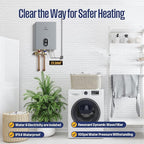 Westinghouse 24kW 240V Electric Tankless Water Heater, Instant Hot Water Heater, On Demand Hot Water, Smart WiFi Control, Works with Alexa & Google Home, ETL Certified, IPX4, Gray