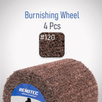 4" Non-Woven Wheel, Pack of 4, 100x100mm, Medium Grit 120, A/O, for Polishing Burnishing Machine