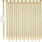 16 Inch Rebar Stakes (20 Pack) 1/2 Inch Diameter Galvanized Steel Ground Anchors Heavy Duty Anchoring Spikes for Speed Bump, Parking Curb and Tent