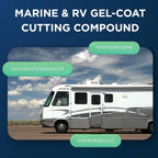 3D Marine & RV All-in-One Gel-Coat Compound & Polish – Removes Oxidation, Swirls, & P2000 Scratches, Deep Shine Wax Protection, No Fillers, 32oz