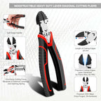 HAUTMEC 3PCS High Leverage Multi Plier Tool Set Include 8" Needle Nose Pliers Set, 8" Linesman Pliers, 6" Diagonal Cutting Plier, HT0270