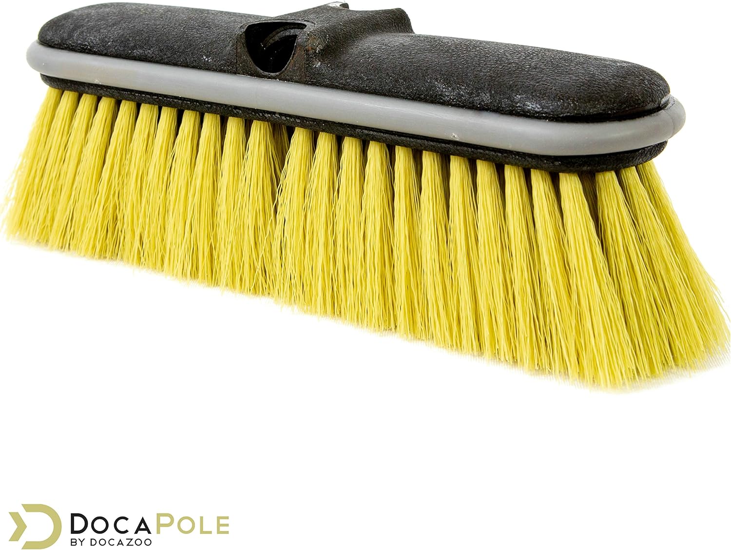 DOCA Scrub Brush 7-30 Ft with Long Handle Extension Pole - Outdoor Broom and Scrubbing Brush for House Floor, Deck, Patio, Car - Medium Brush